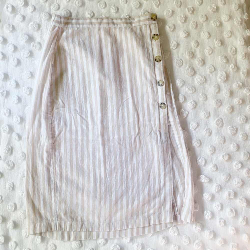 Abercrombie linen blend midi skirt